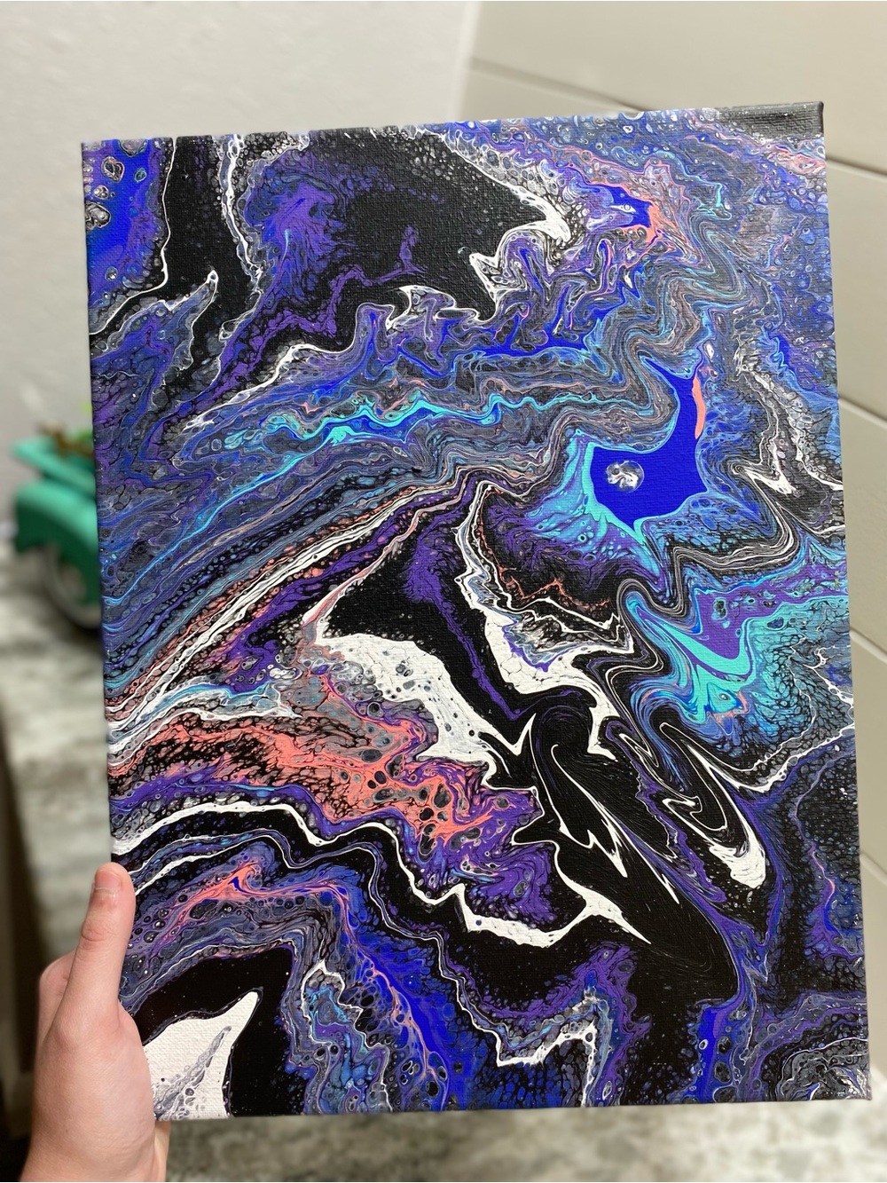 Abstract Purple & Blue Canvas Art
